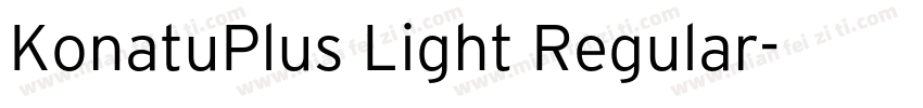 KonatuPlus Light Regular字体转换